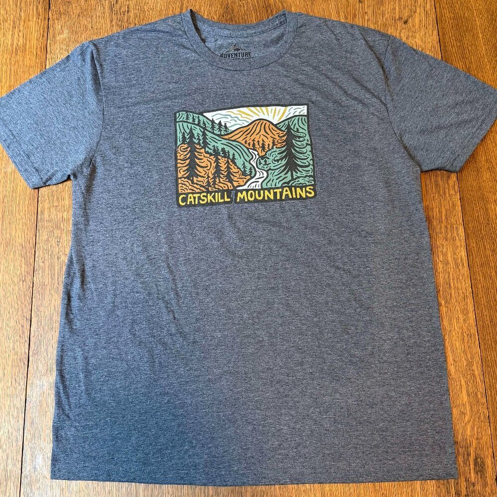 Adventure & Outdoors Catskill Mountains Short Sleeve T-Shirt - Large, Dark Gray